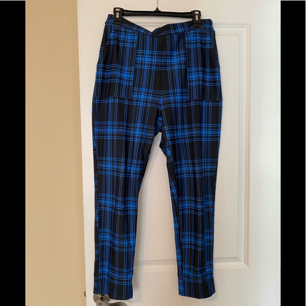 Blackmilk blue tartan pants L